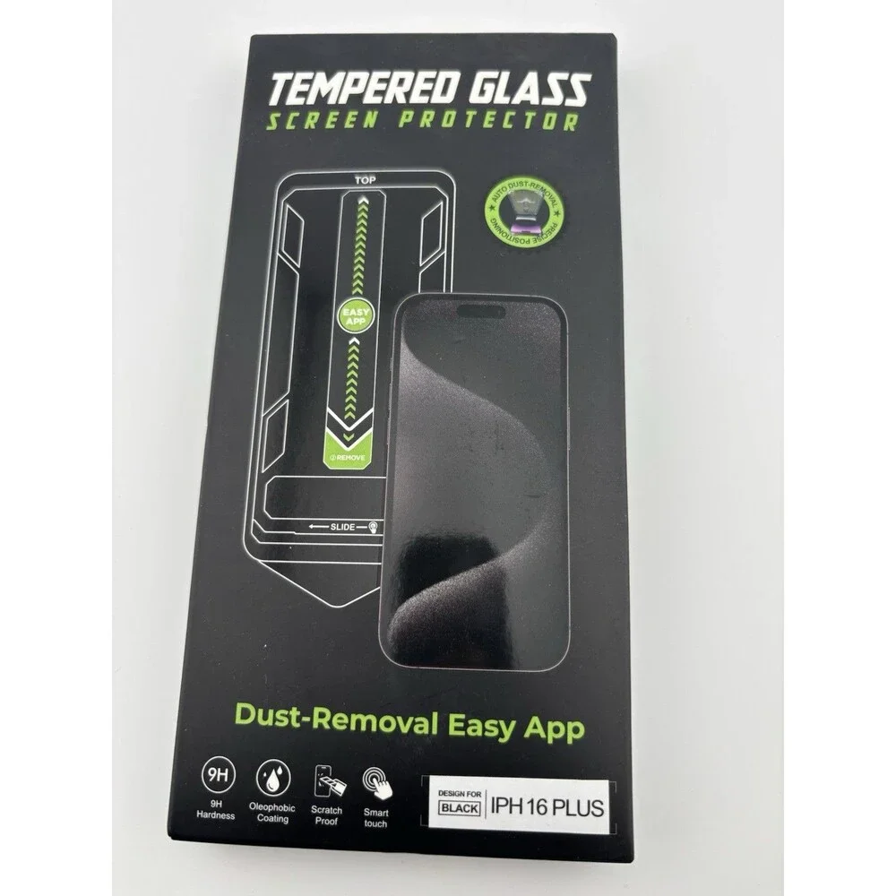 2+2 Pack Screen Protector for iPhone 16 Plus Tempered Glass Dust Removal